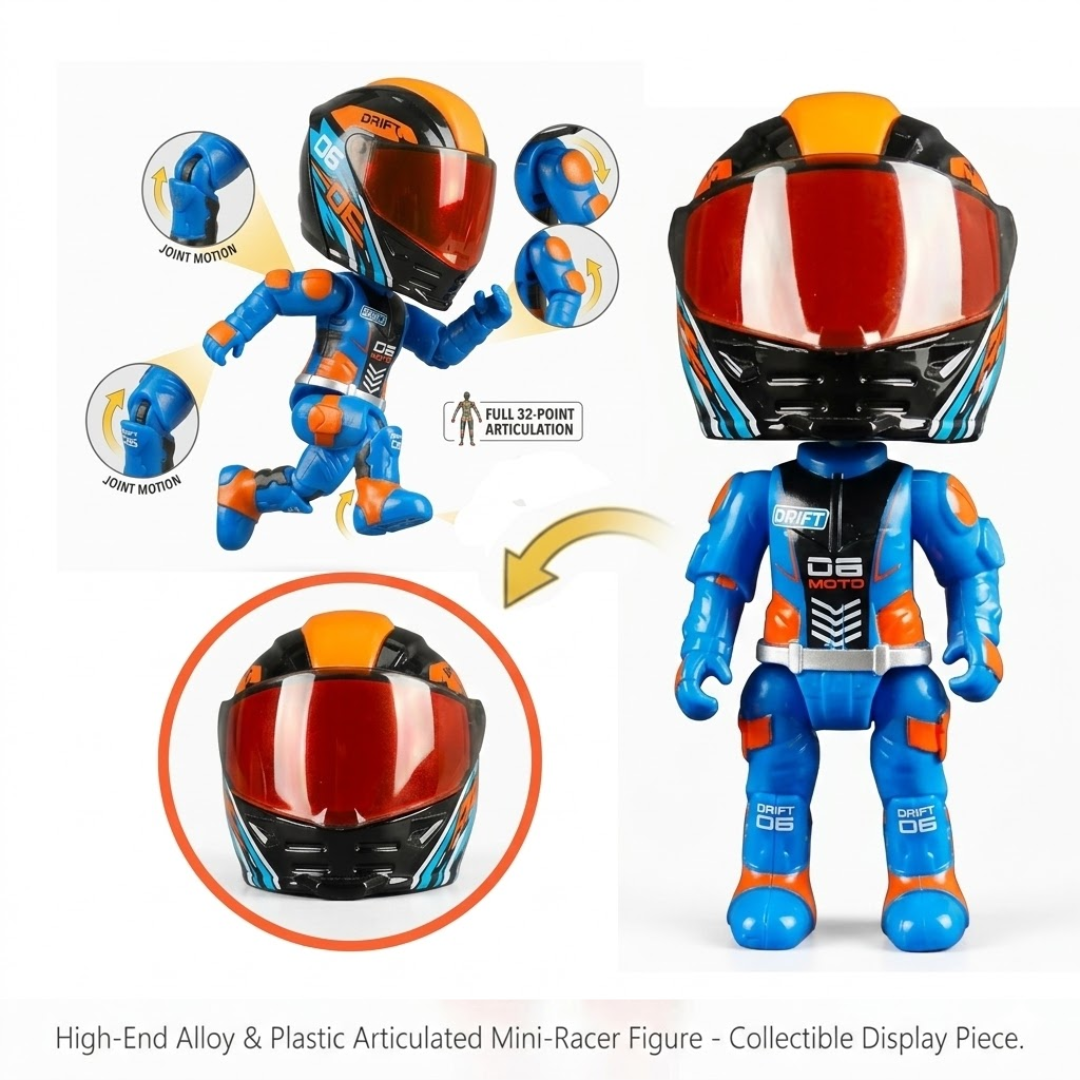 Transforming Mini Motorcycle Rider Figure