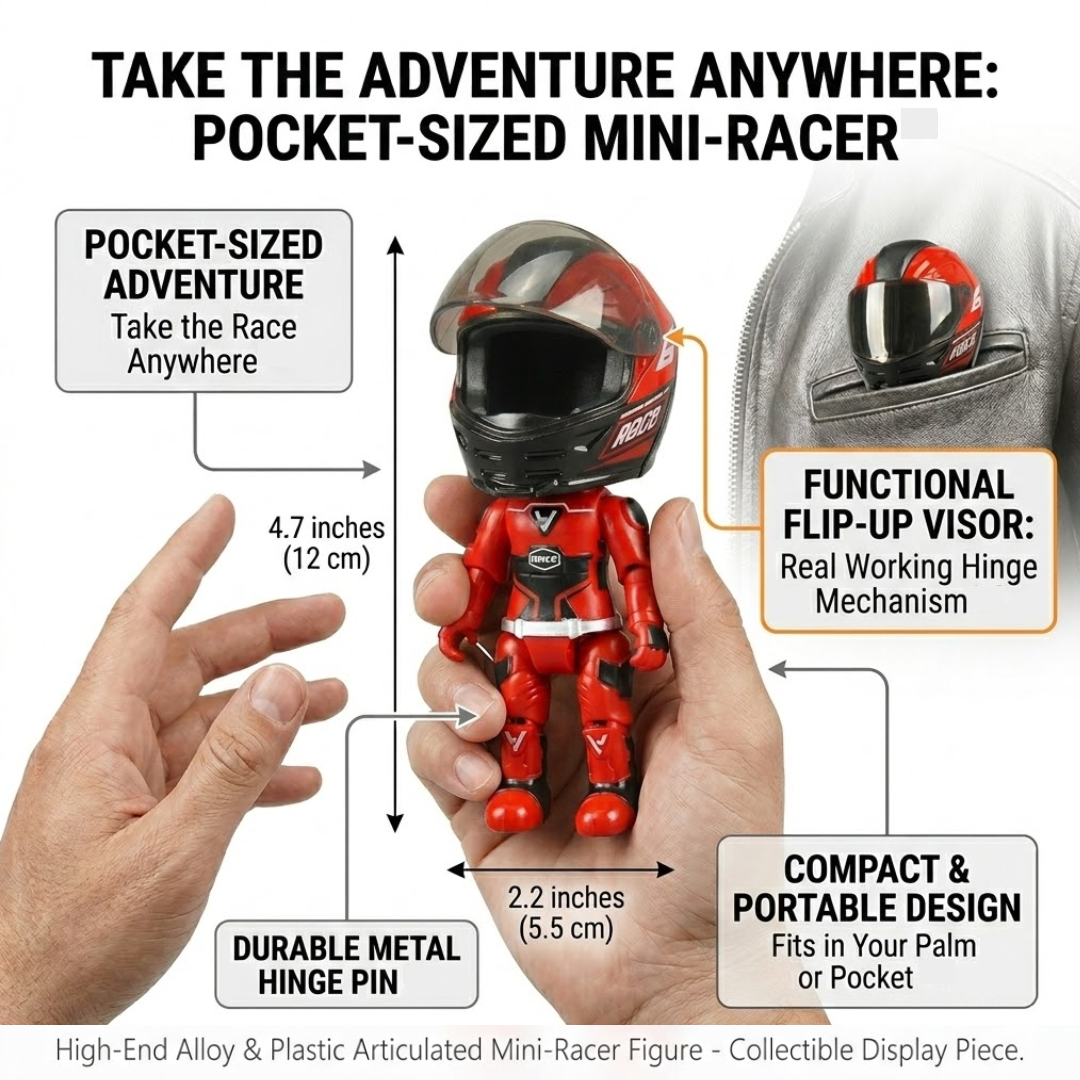 Transforming Mini Motorcycle Rider Figure